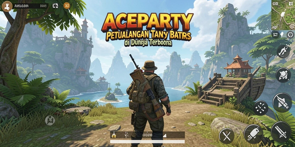 Screenshot dari gameplay Open World yang luas di ACEPARTY.