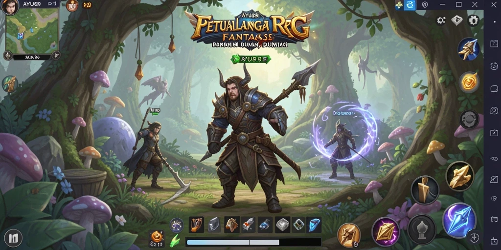 Screenshot gameplay AYU89 menampilkan aksi pertarungan yang seru dan karakter yang menawan.
