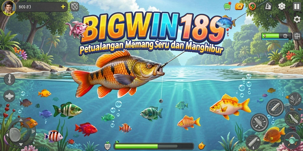 Tampilan menarik dari gameplay memancing yang seru.