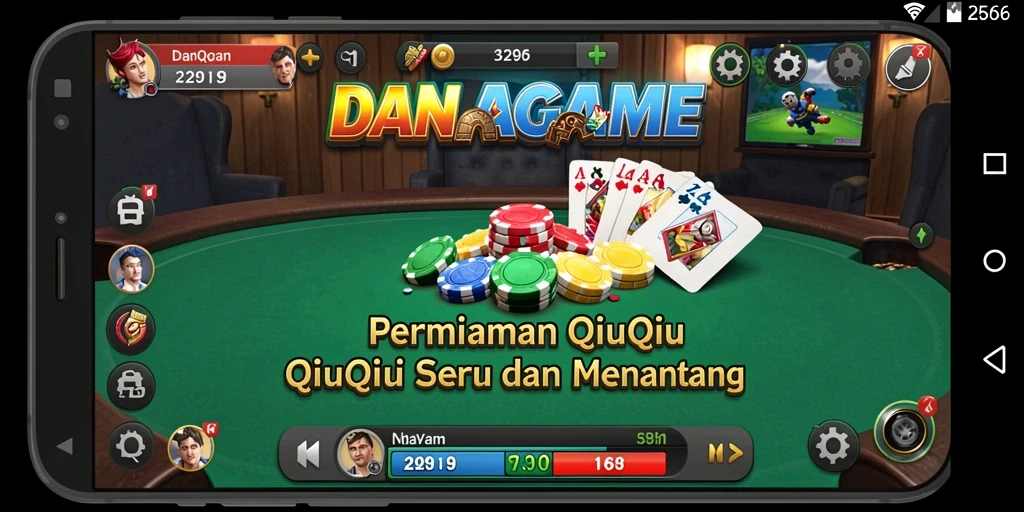 Tampilan gameplay QiuQiu yang menegangkan dan interaktif.