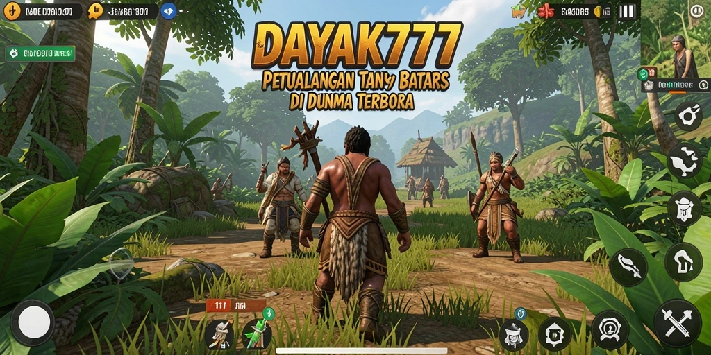 Screenshot gameplay DAYAK777 menampilkan eksplorasi dunia yang luas.