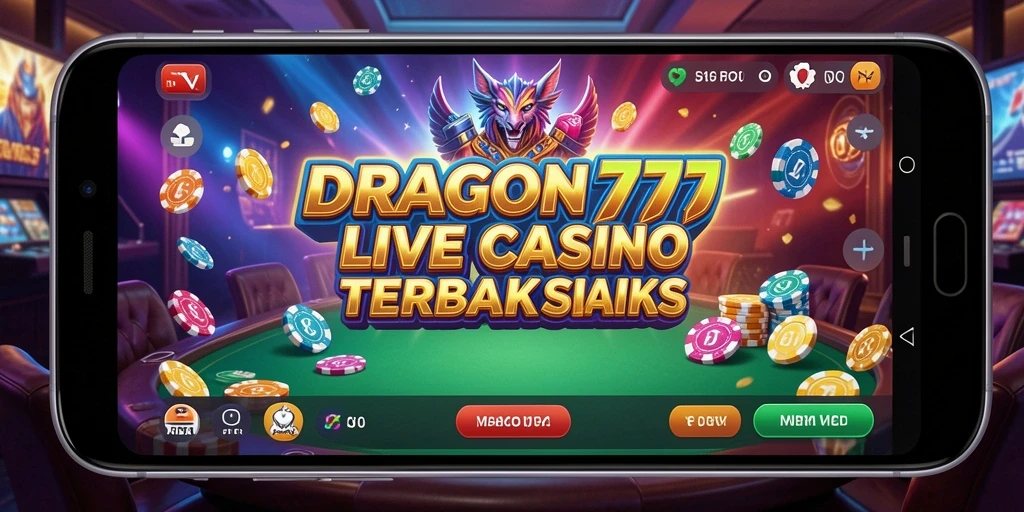 Screenshot gameplay DRAGON777 menampilkan dealer profesional dalam suasana kasino langsung.