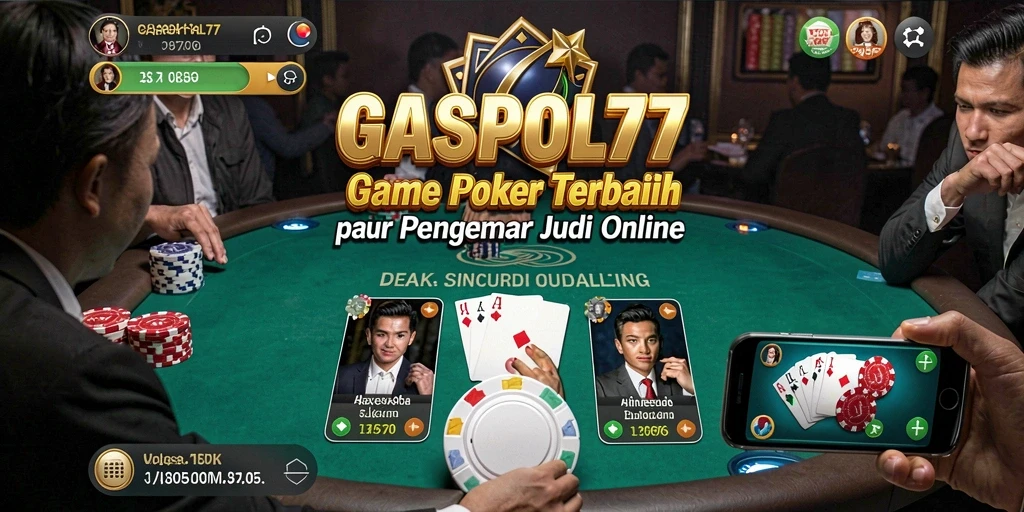 Tampilan gameplay Poker mendebarkan di GASPOL77.