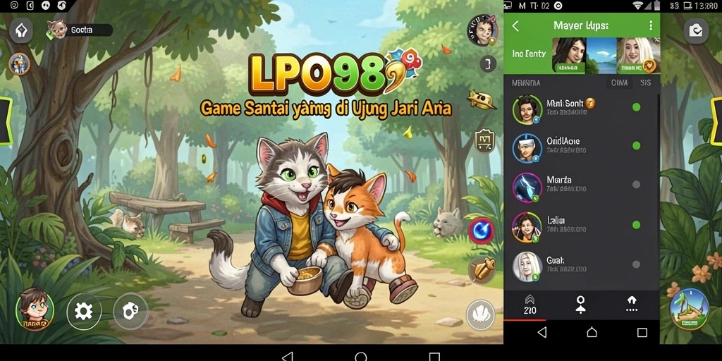 Tampilan gameplay yang ceria dan warna-warni di LPO88.
