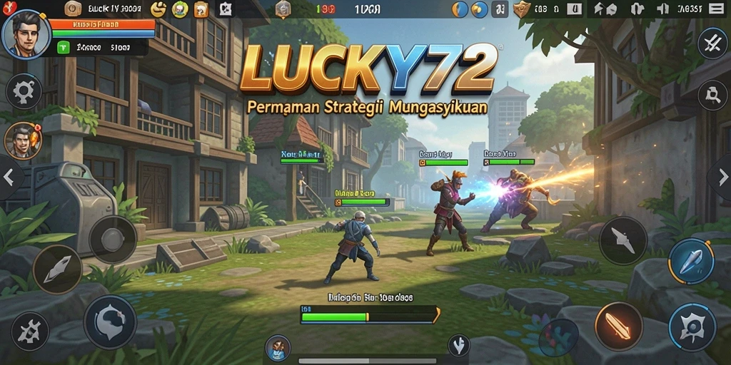 Tangkapan layar gameplay LUCKY72 menampilkan pertempuran strategis yang seru.