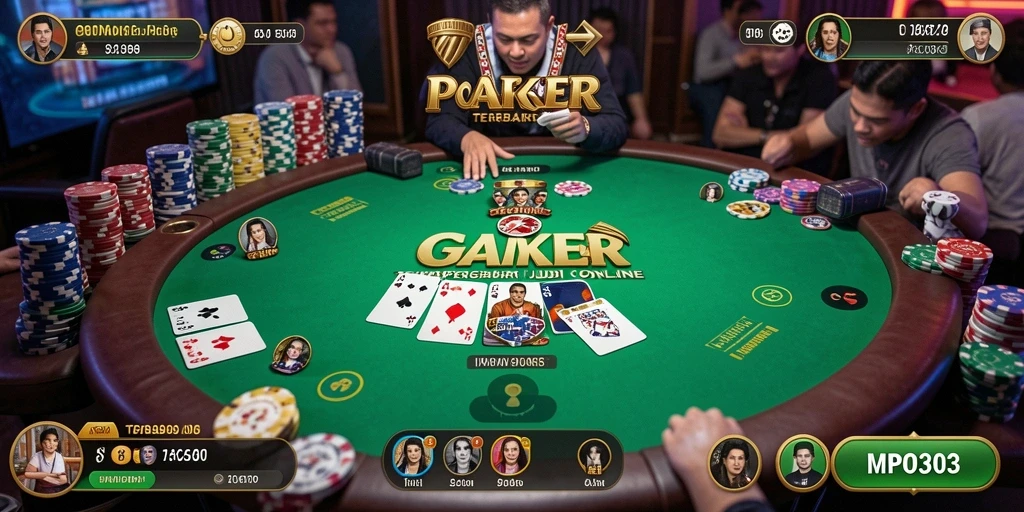 Screenshot MPO303 menampilkan gameplay menarik dalam permainan Poker.