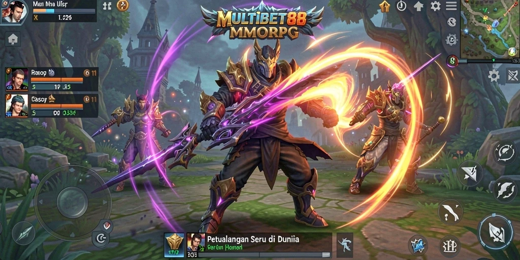 Tampilan gameplay epik MULTIBET88 dengan karakter yang beraksi.