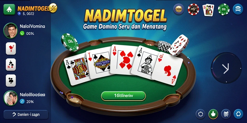 Screenshot gameplay NADIMTOGEL menampilkan aksi seru domino.