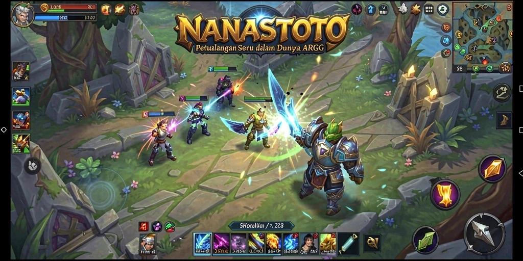 Screenshot menunjukkan aksi seru dalam pertarungan ARPG.