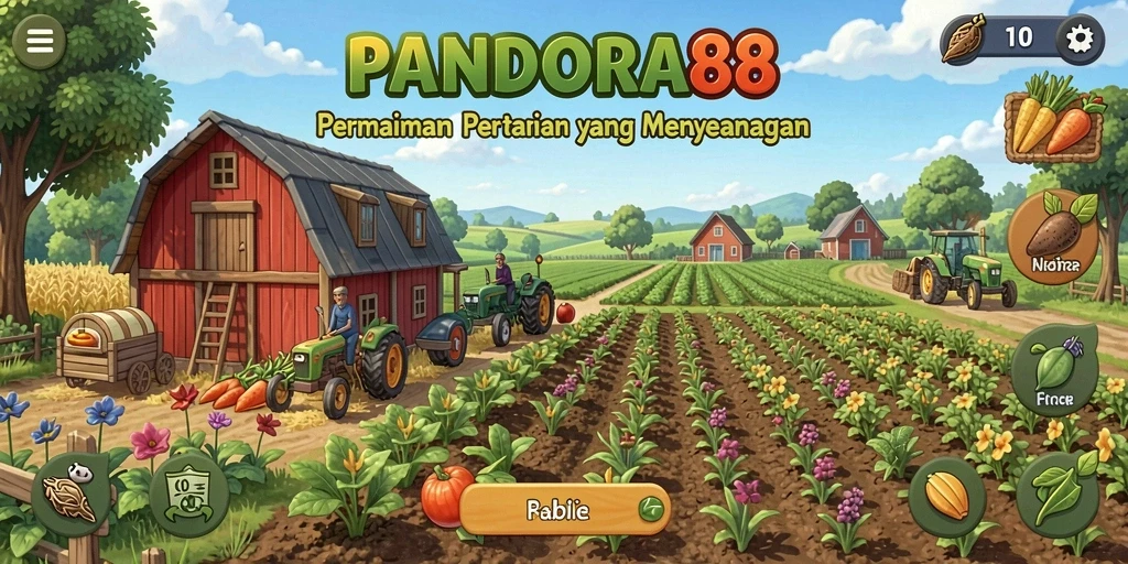 Tangkapan layar menampilkan gameplay bertani yang menarik di PANDORA88.