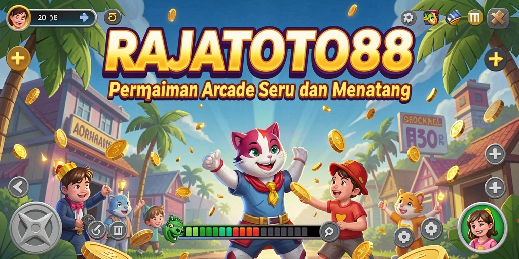 Screenshot utama RAJATOTO88 menampilkan aksi gameplay Arcade yang seru.