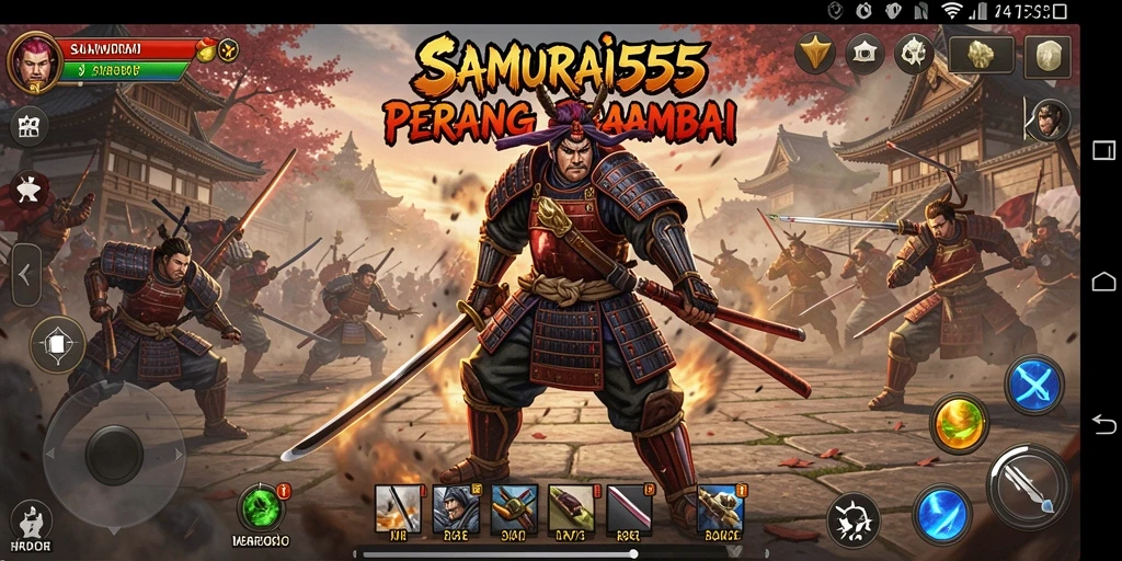 Gameplay dinamis SAMURAI555 yang penuh strategi samurai.