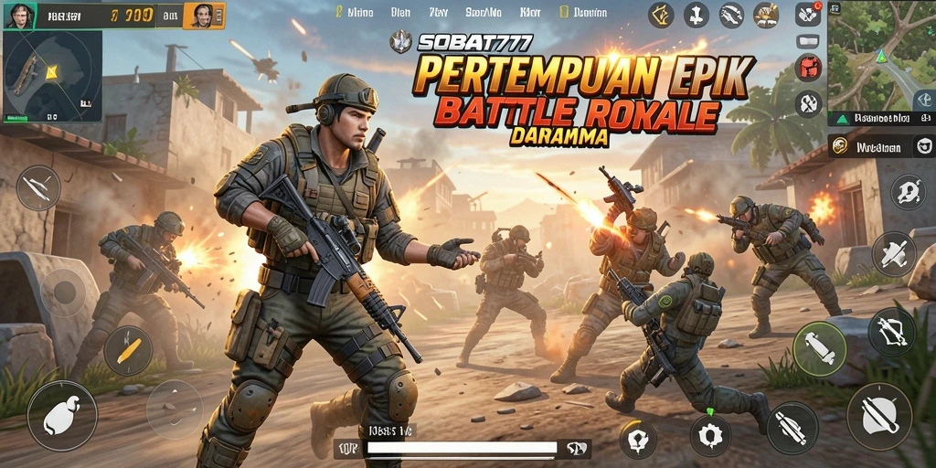 Tampilan menarik dari pertempuran di SOBAT777 dalam mode Battle Royale.