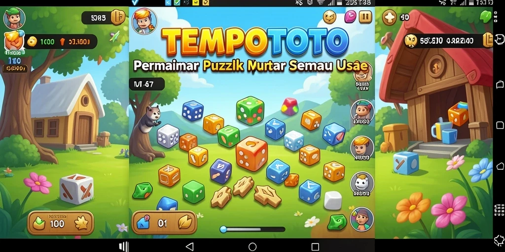 Tampilan gameplay TEMPOTOTO yang menantang dan seru.