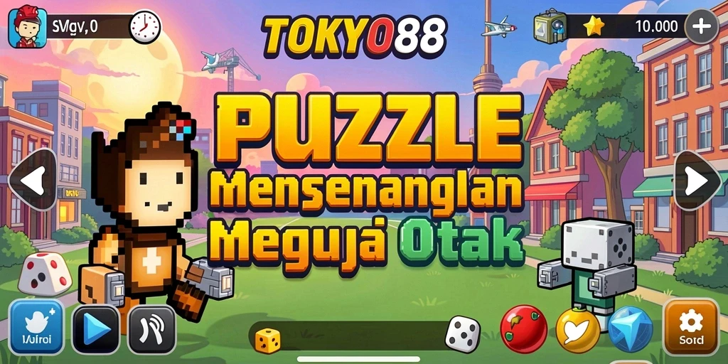 Screenshot gameplay TOKYO88 menunjukkan tantangan Puzzle yang menarik.