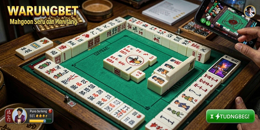 Tampilan menarik dari gameplay Mahjong di WARUNGBET.